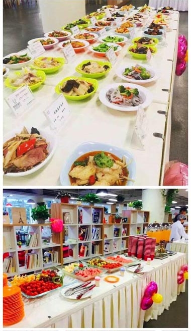 各種試吃的菜品和水果 各種試吃的菜品和水果